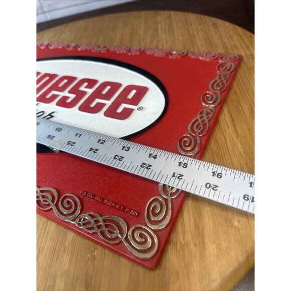 Vintage Genesee Beer Plastic Sign 15 X 10" P-221 G.B.Co. Rochester, N.Y. Red - Picture 6 of 8
